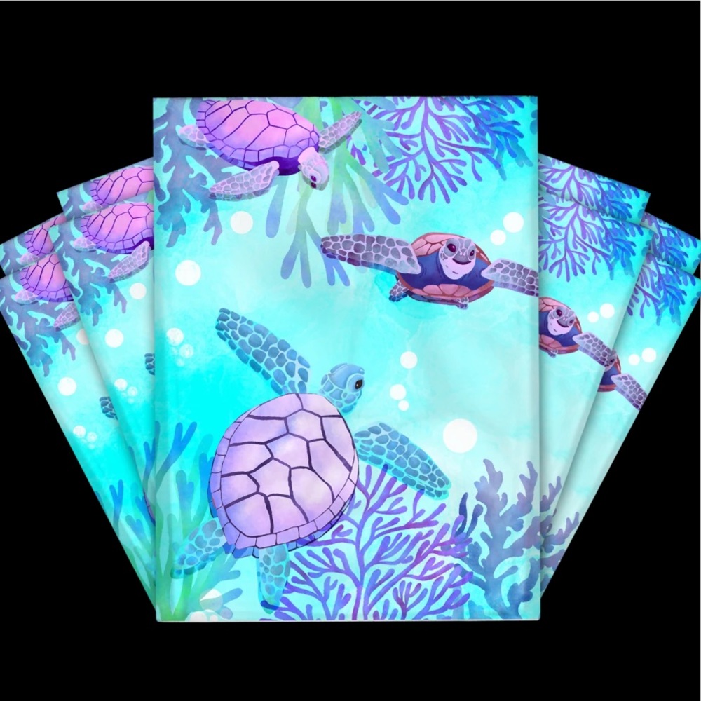 50 10X13 Poly Mailers Turtles Ocean Shipping Bags Envelopes Bags PRICE IS FIRM - Picture 9 of 9
